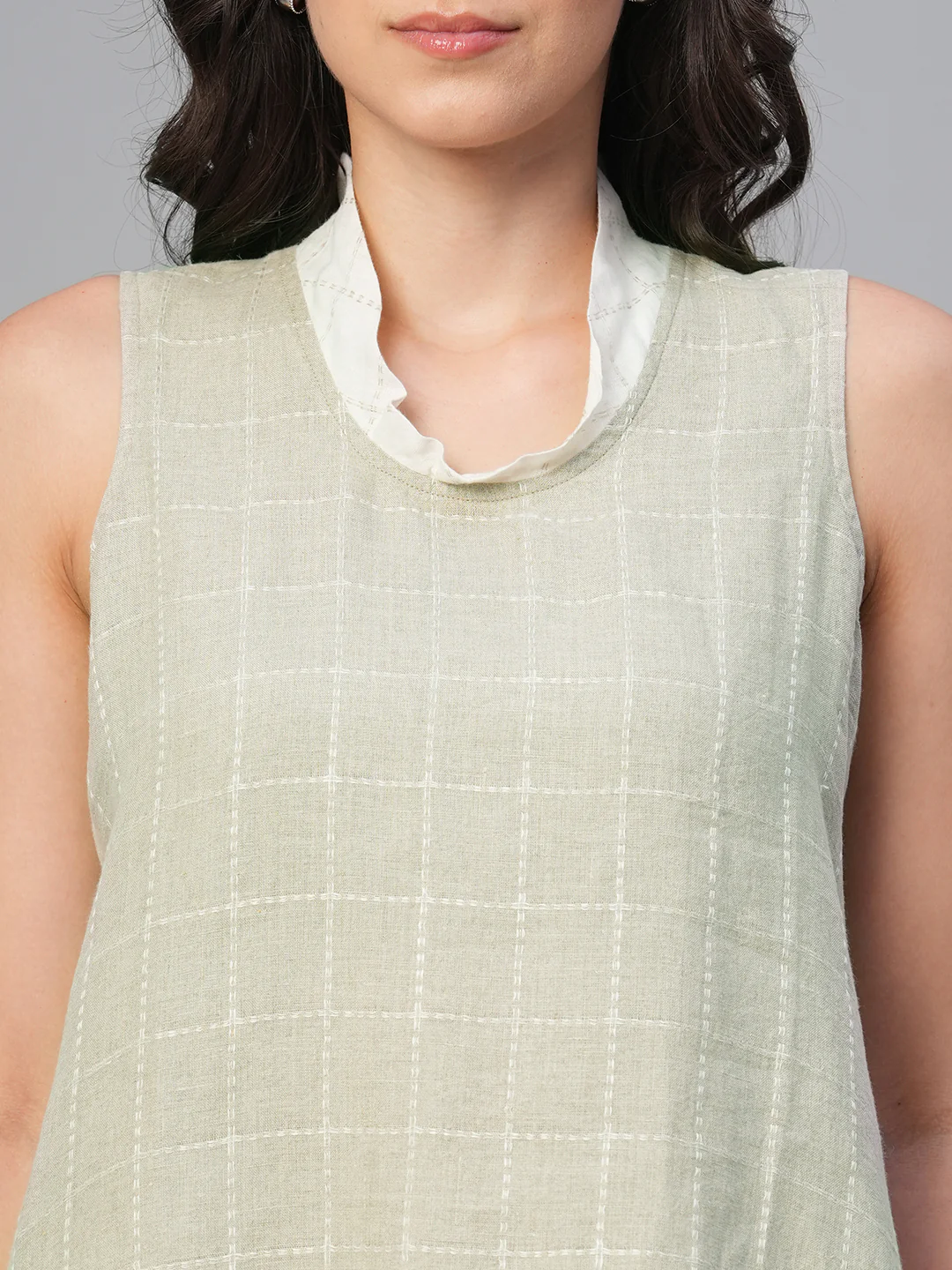 Women's Natural 100% Linen Regular Fit Blouse - Image 7