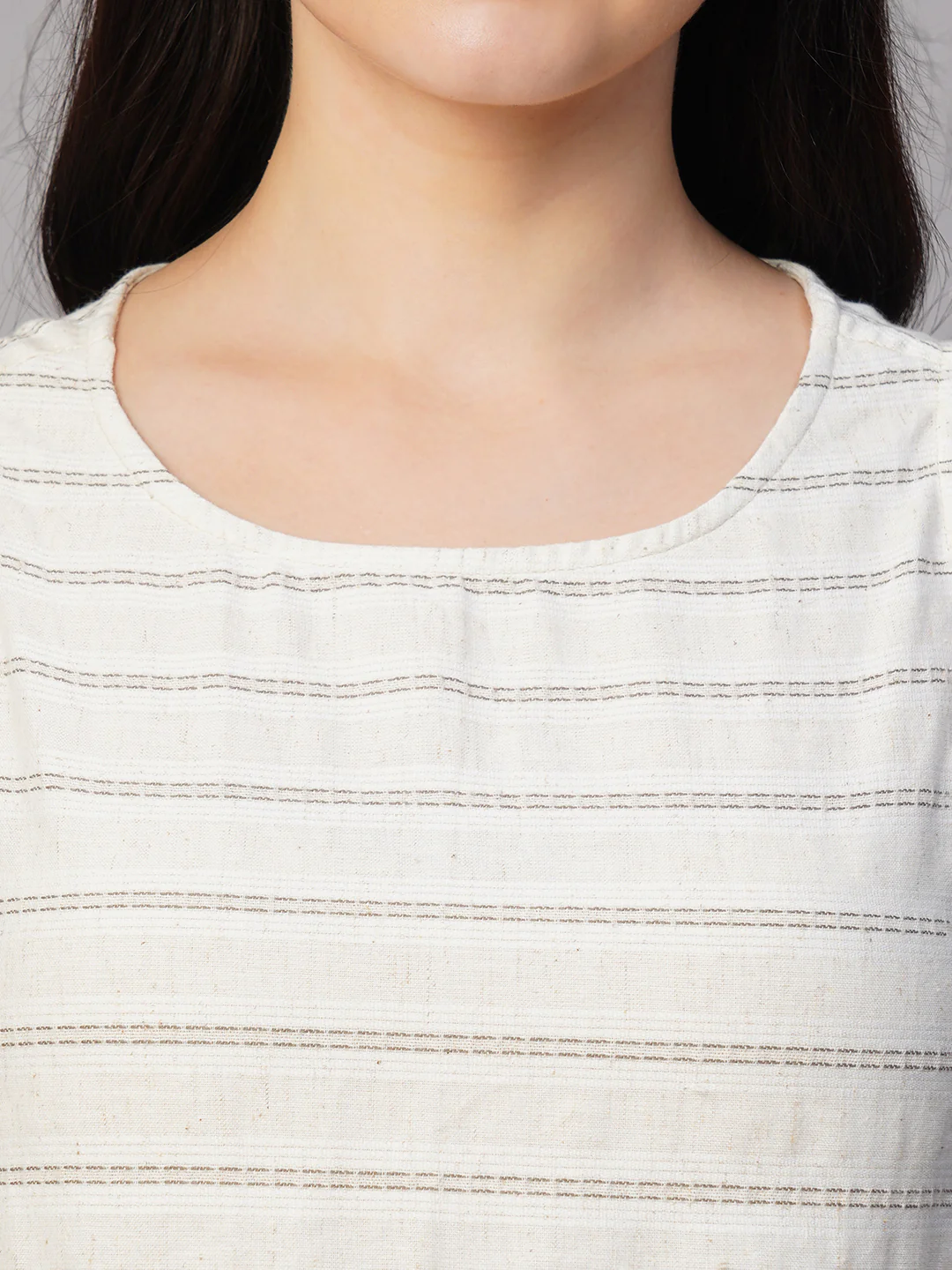 Women's Olive Cotton Linen Regular Fit Blouse - Image 7