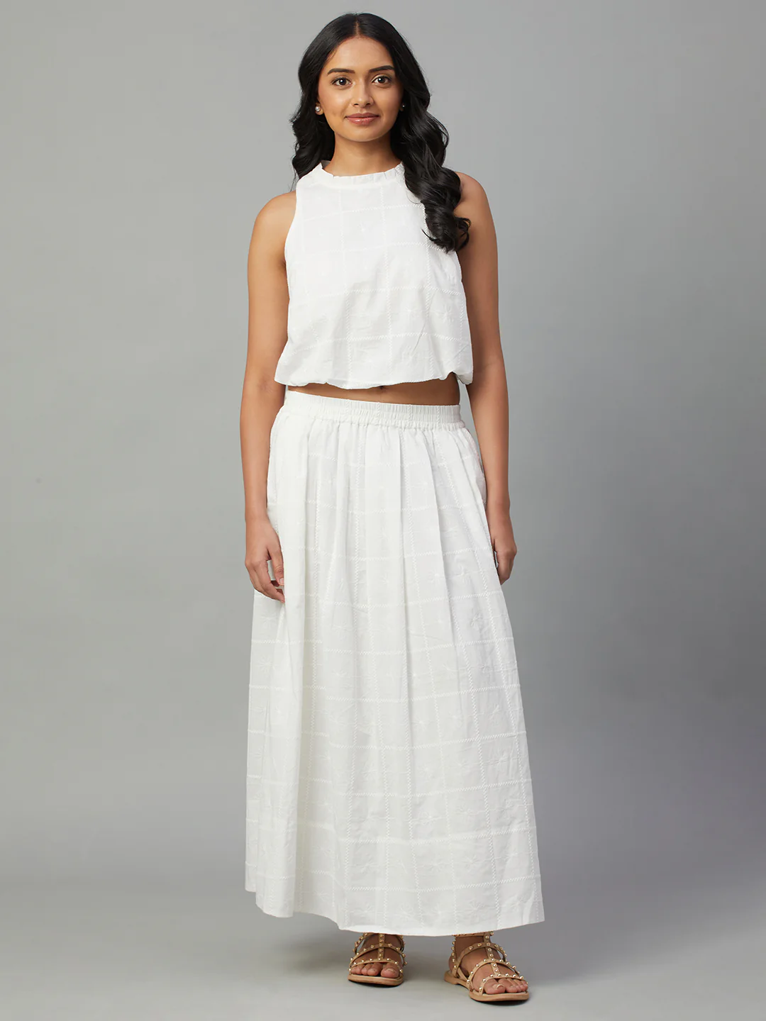 Women's White 100% Cotton Regular Fit Blouse - Image 5