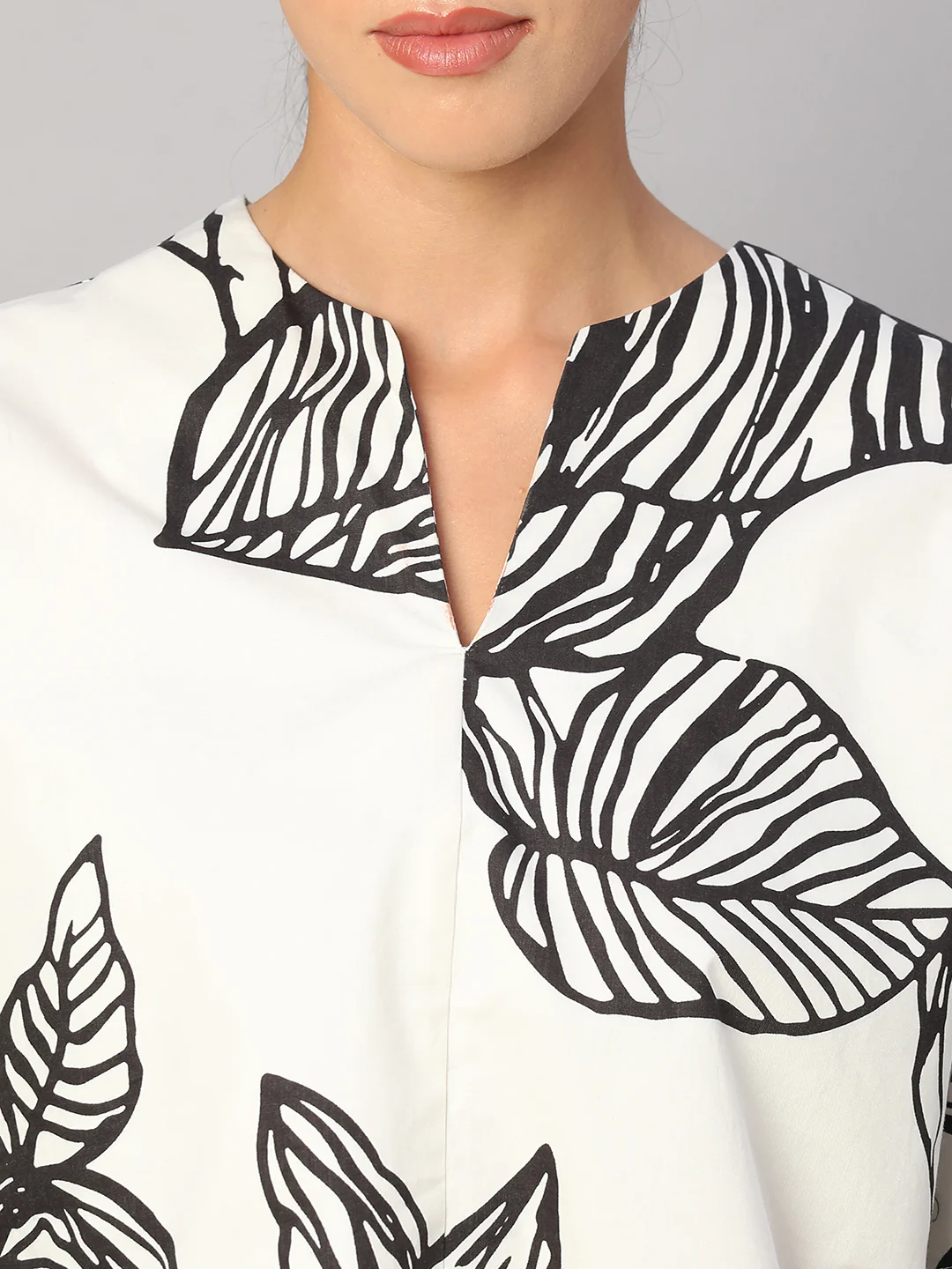 Women's White 100% Cotton Boxy Fit Blouse - Image 6