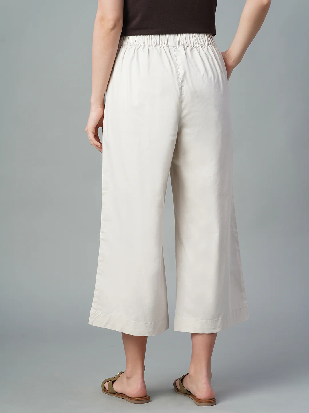 Women's Natural Cotton Lycra Regular Fit Culotte - Image 5
