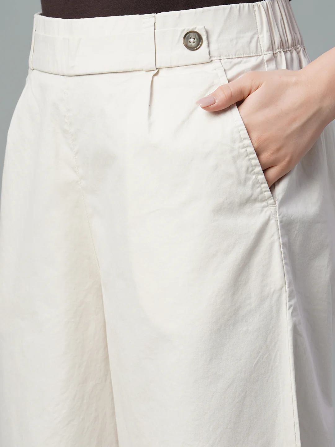 Women's Natural Cotton Lycra Regular Fit Culotte - Image 6
