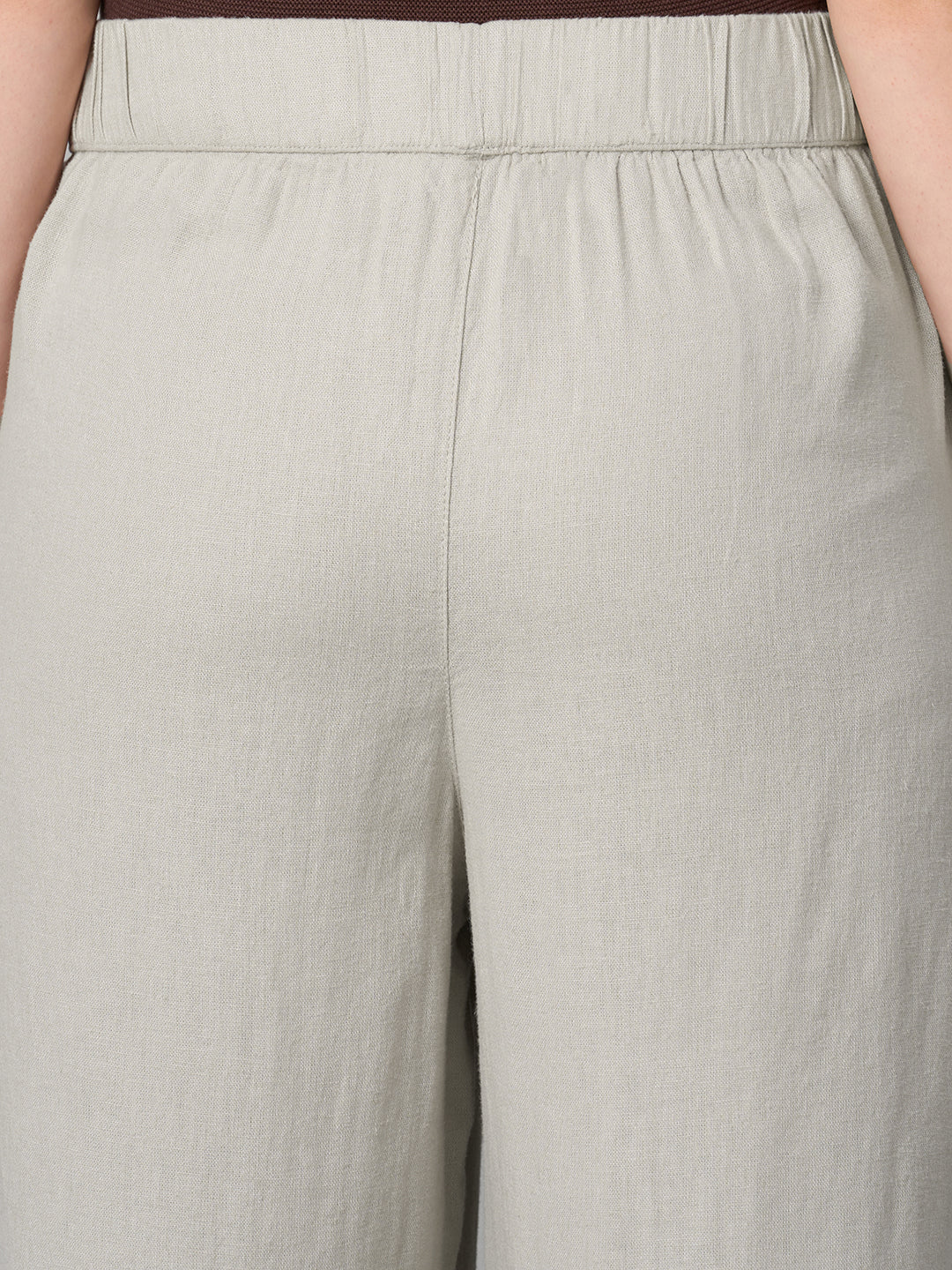 Women's Sand Linen Viscose Regular Fit Culotte - Image 8
