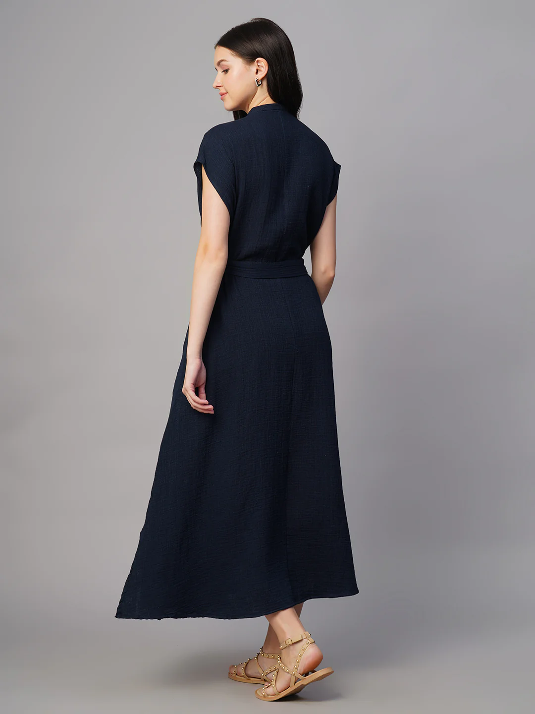 Women's Indigo 100% Cotton Regular Fit Dress - Image 6