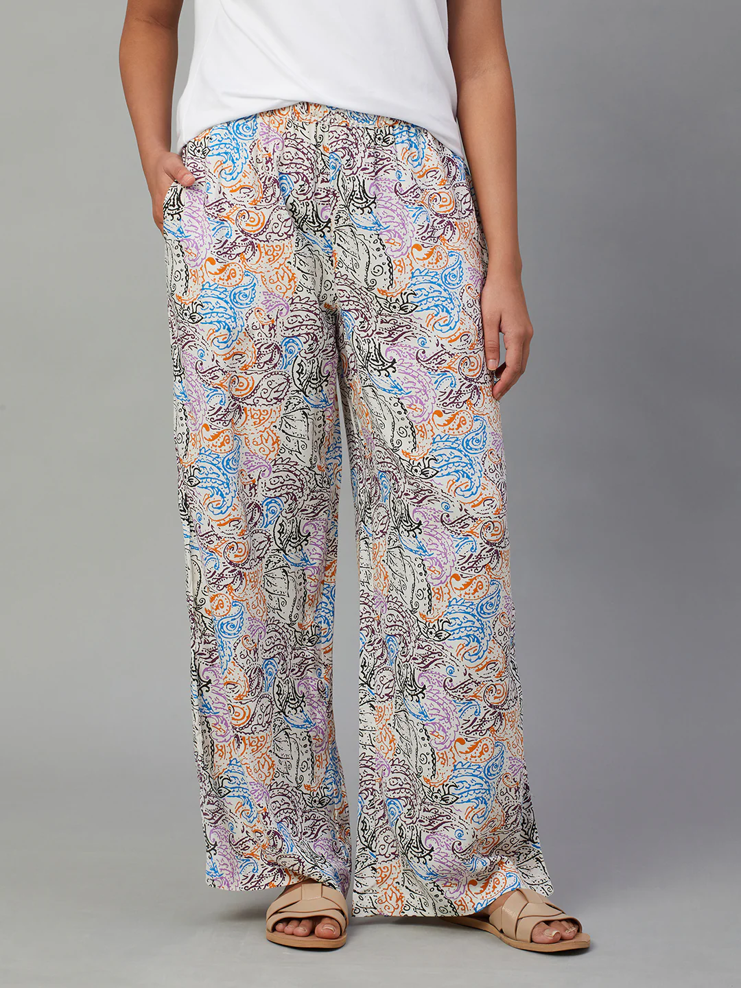 Women's Multi Viscose Regular Fit Pyjama - Image 2