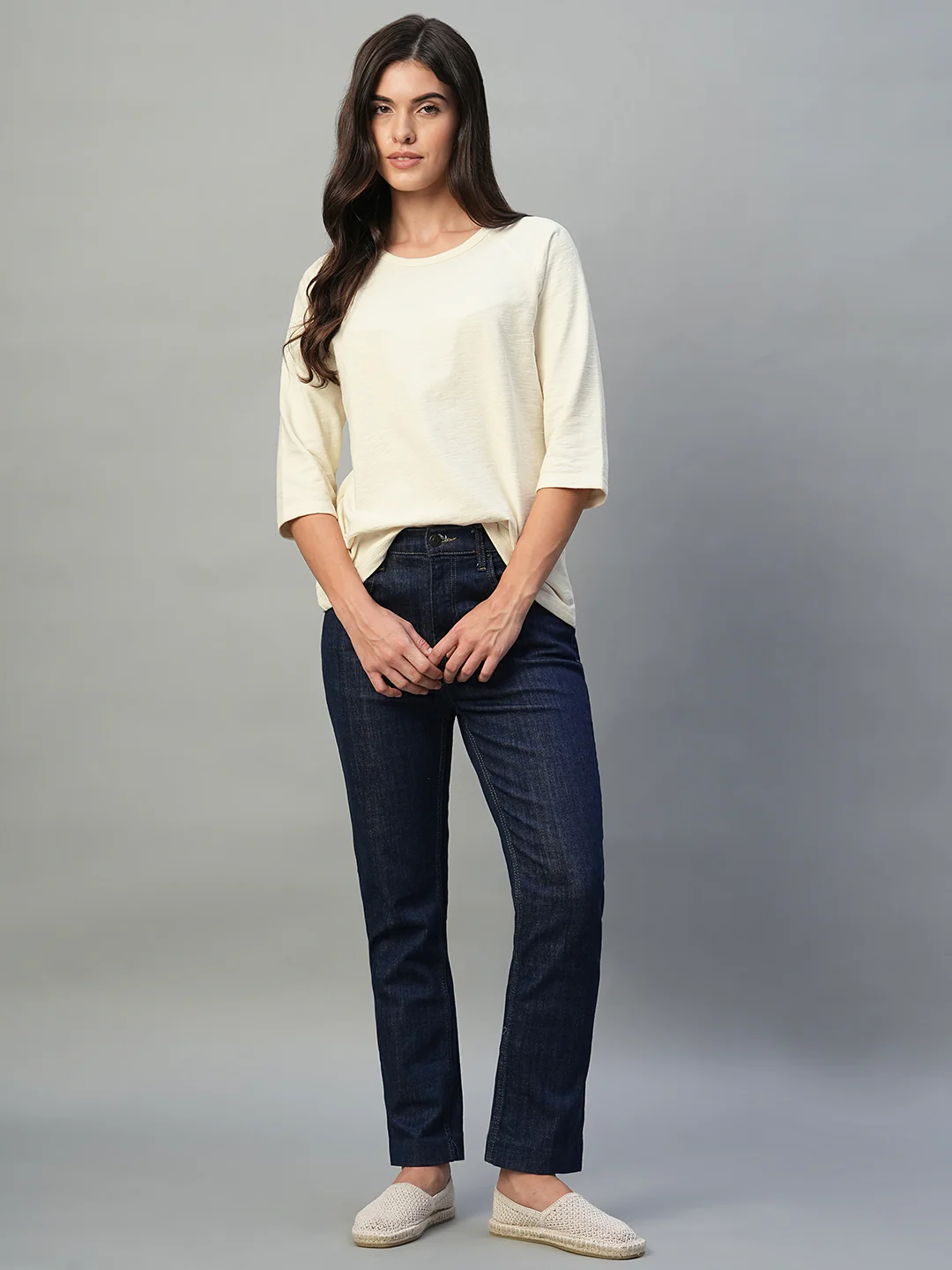 Women's Natural 100% Cotton Regular Fit Tshirt - Image 2