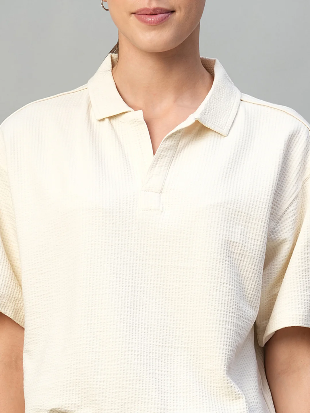 Women's Natural Cotton Elastane Regular Fit Tshirt - Image 6