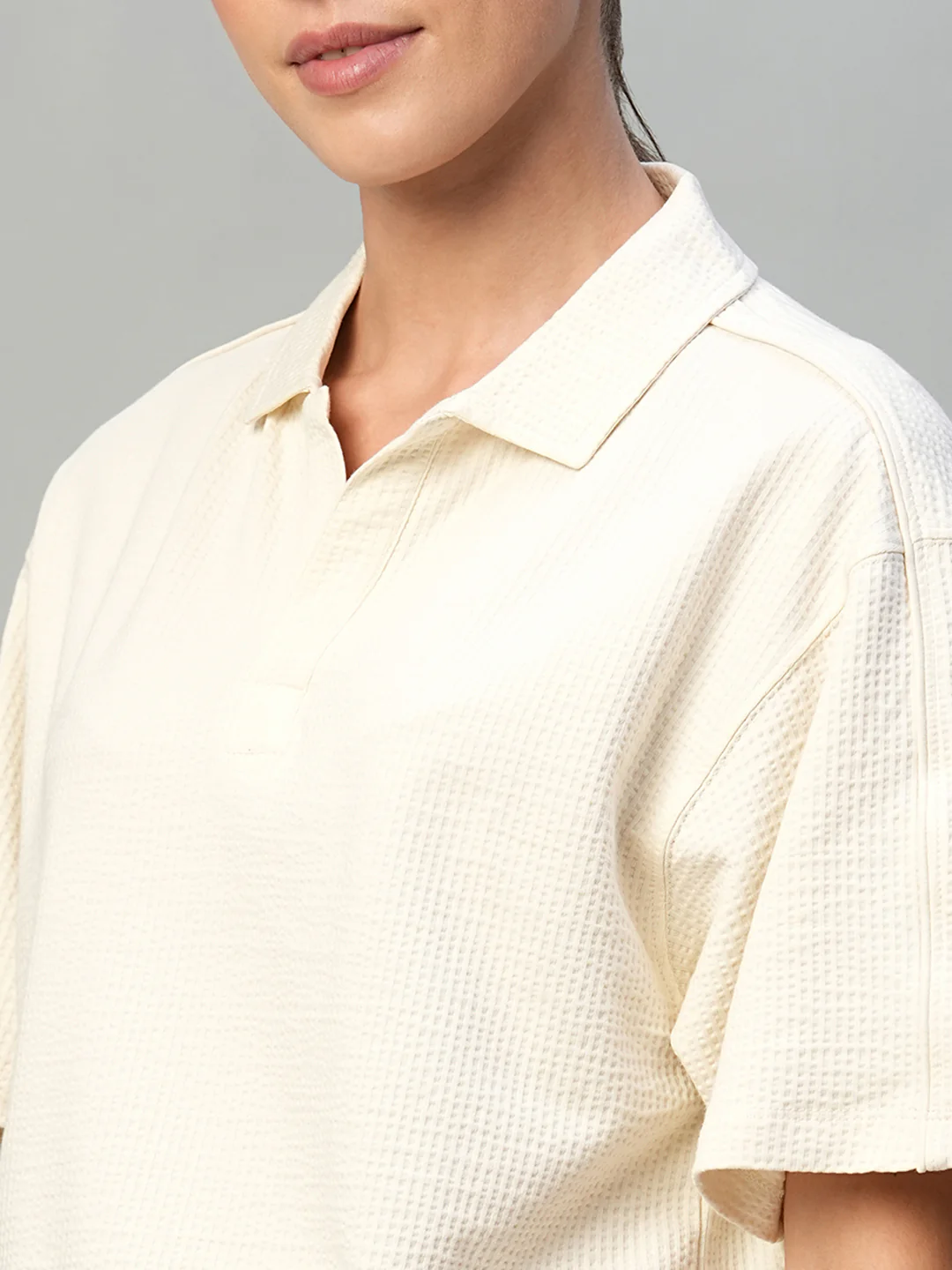 Women's Natural Cotton Elastane Regular Fit Tshirt - Image 7
