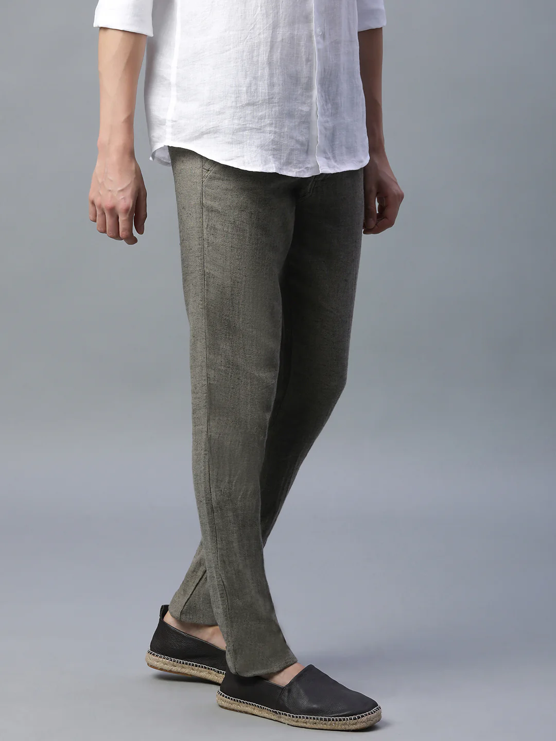 Men's Avenue Cotton Linen Slim Fit Pant - Image 4
