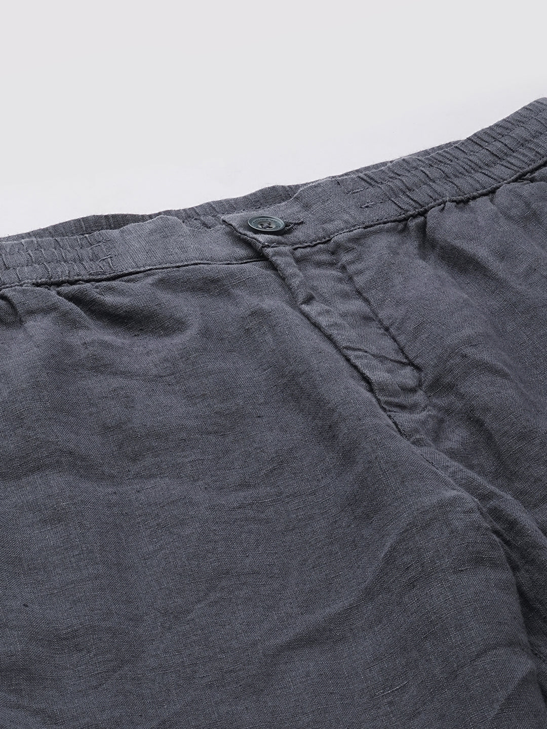 Men's Slate 100% Linen Regular Fit Pant - Image 7