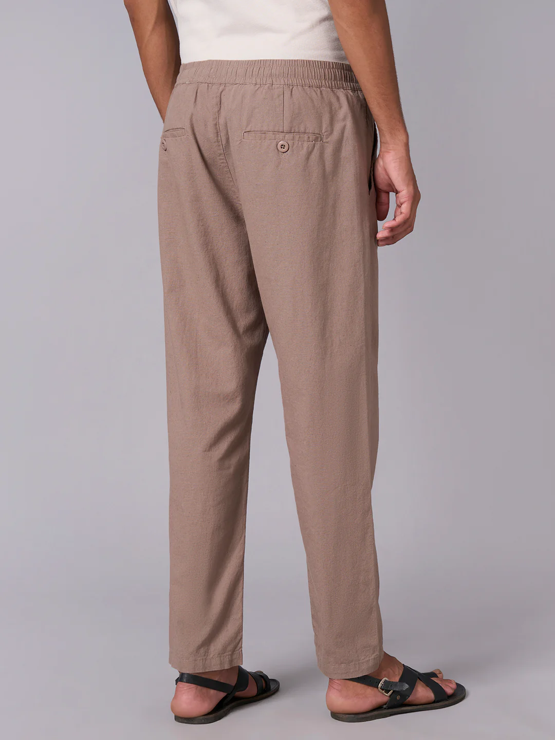 Men's Avenue Cotton Linen Regular Fit Pant - Image 5