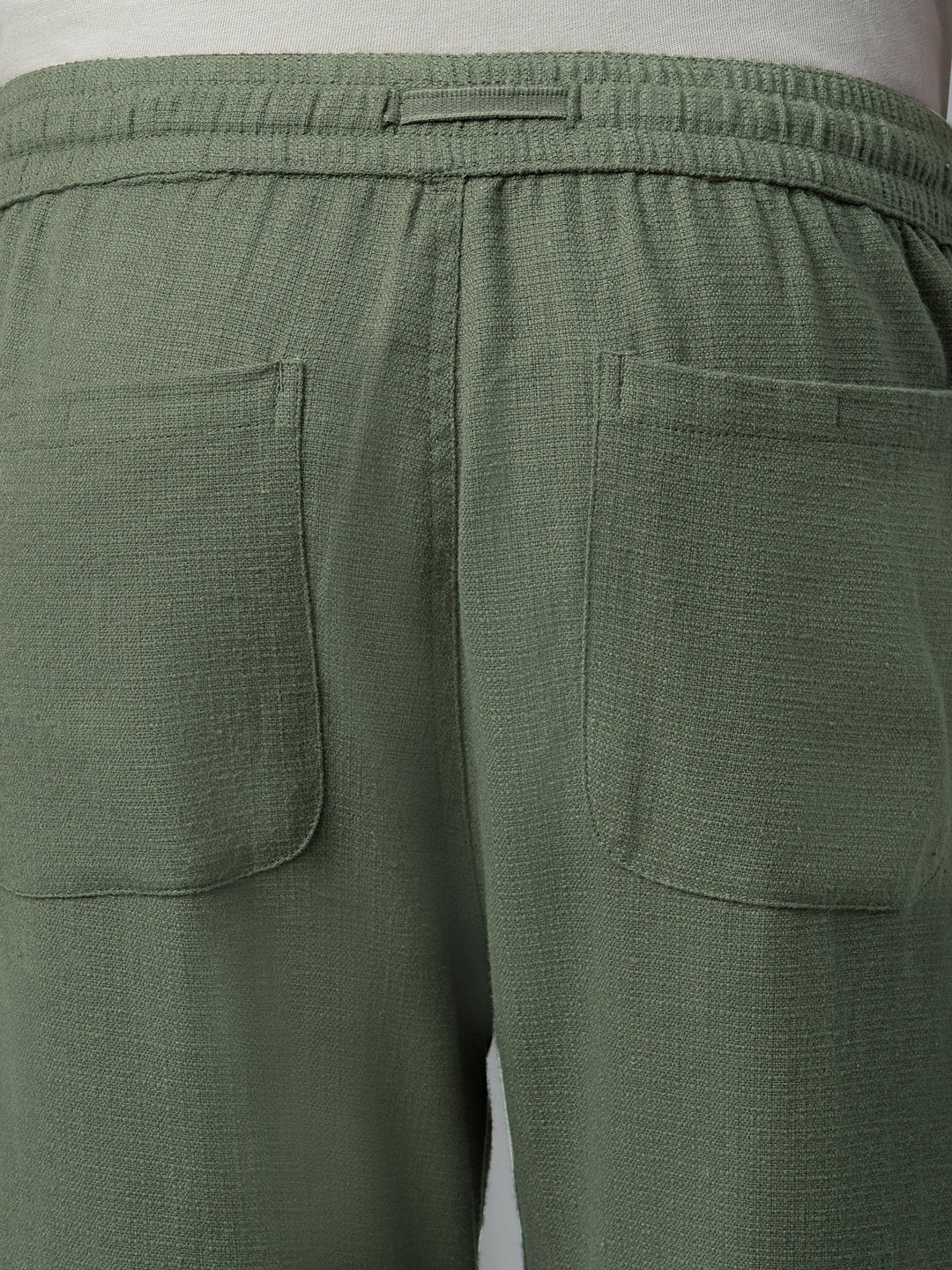 Men's Olive 1 100% Cotton Regular Fit Pant - Image 8
