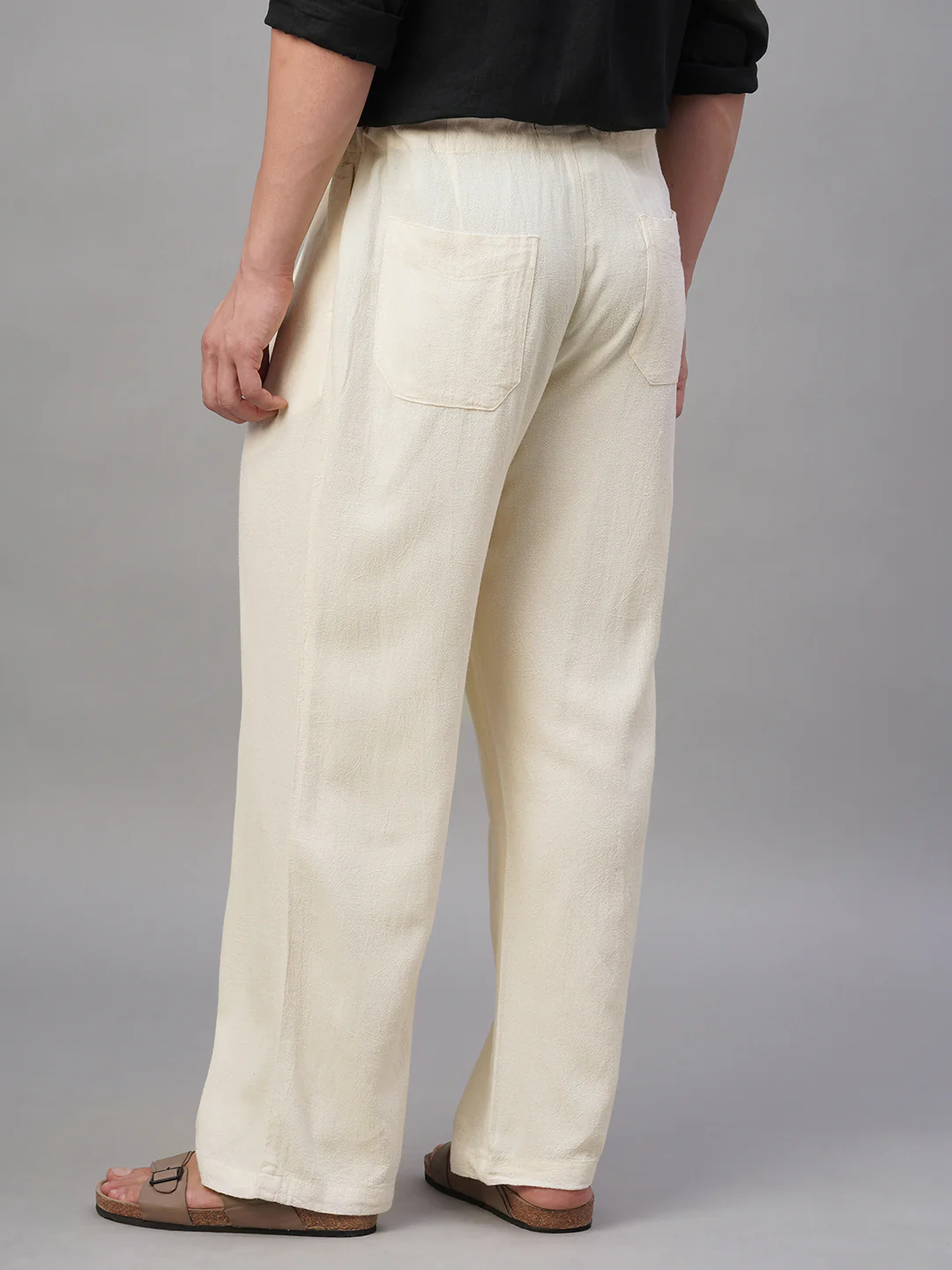 Men's Natural Linen Viscose Loose Fit Pant - Image 6