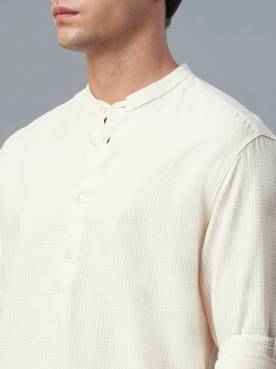 Men's Natural 100% Cotton Regular Fit Shirt - Image 7