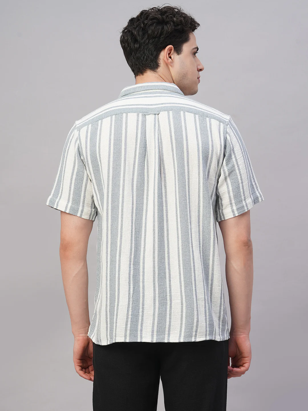 Men's White 100% Cotton Regular Fit Shirt - Image 5