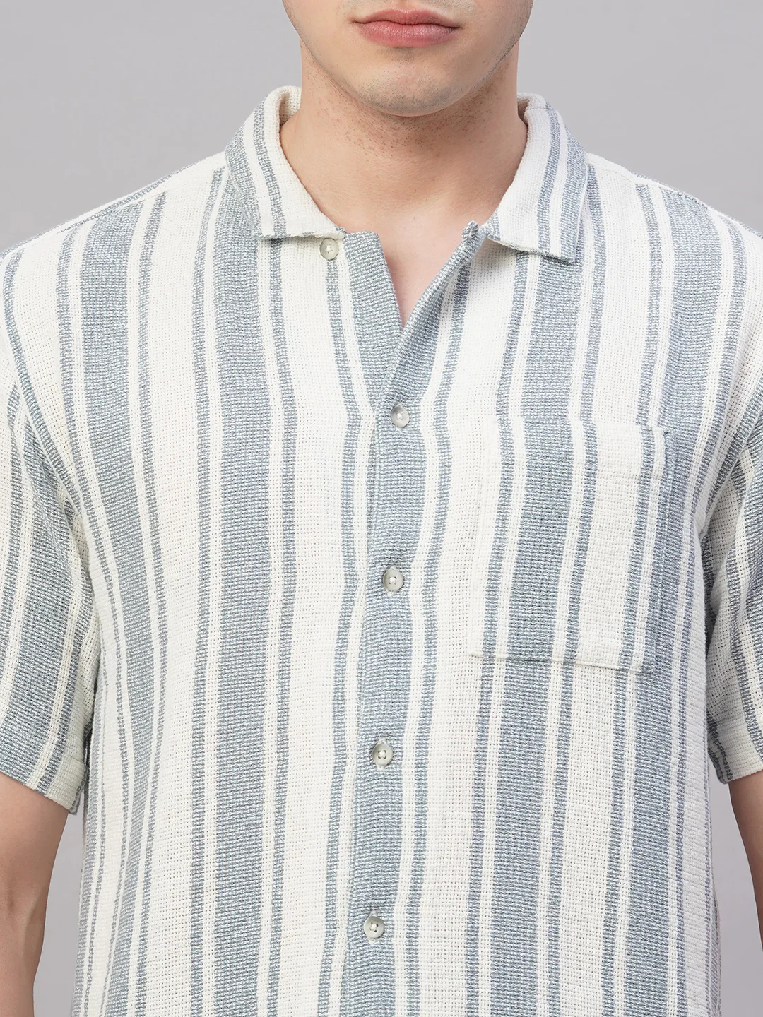 Men's White 100% Cotton Regular Fit Shirt - Image 6