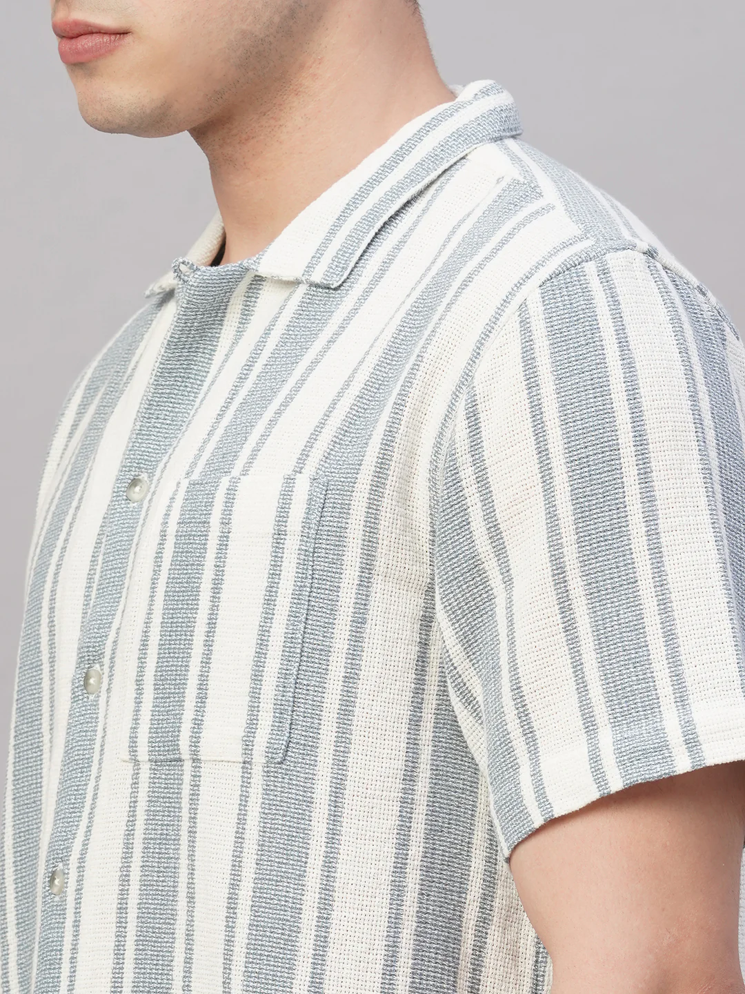 Men's White 100% Cotton Regular Fit Shirt - Image 7