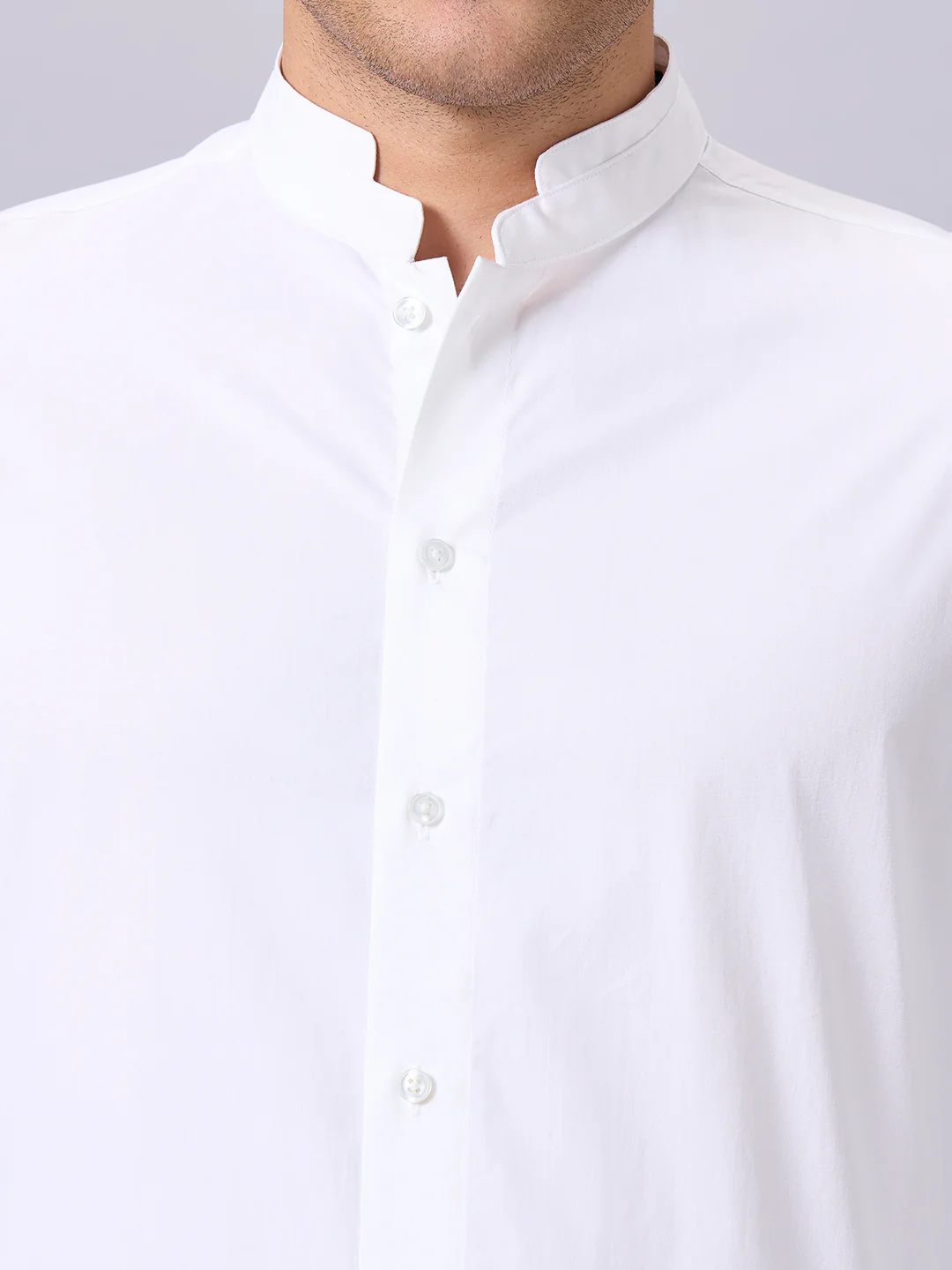 Men's White Cotton Lycra Slim Fit Shirt - Image 6