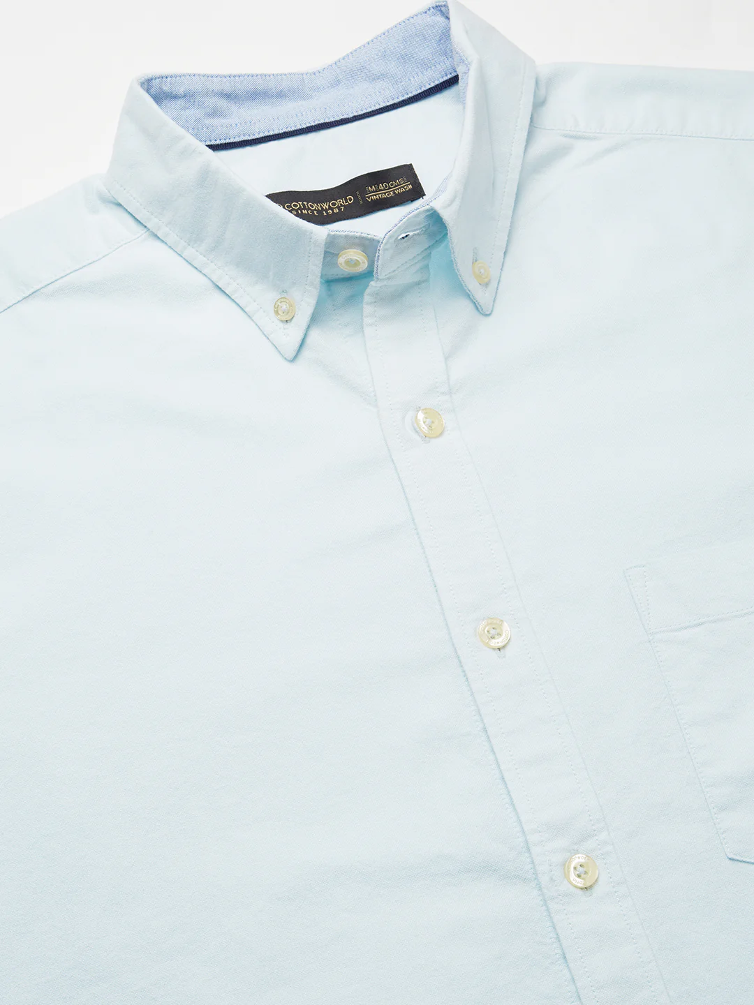 Men's Mint 100% Cotton Regular Fit Shirt - Image 8