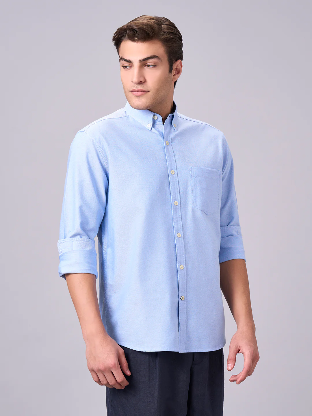 Men's Sky 100% Cotton Regular Fit Shirt - Image 3