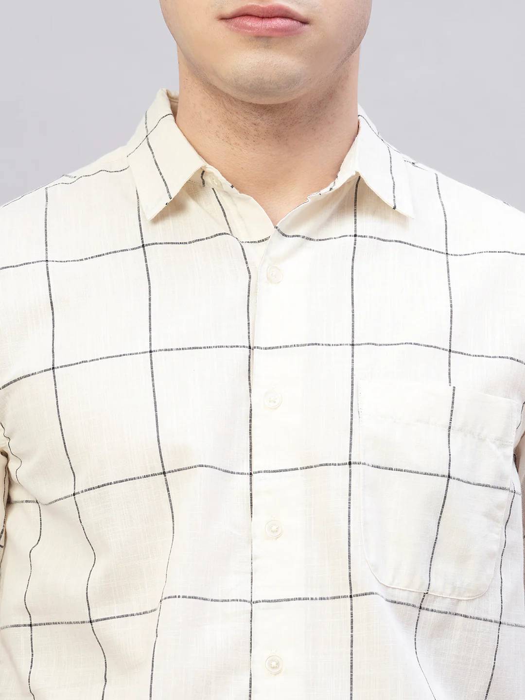 Men's Natural 100% Cotton Regular Fit Shirt - Image 6