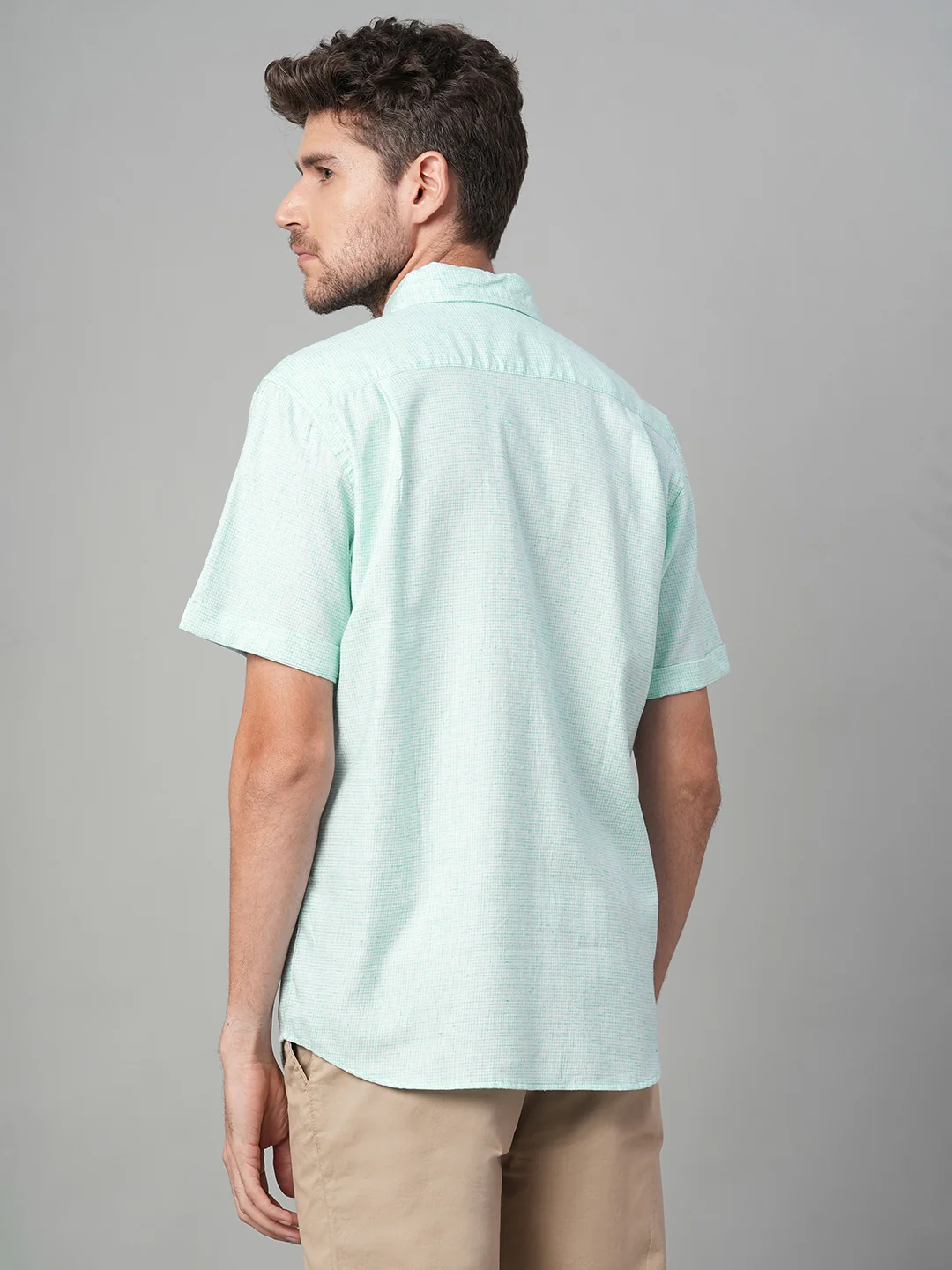 Men's Mint Cotton Excel Regular Fit Shirt - Image 5