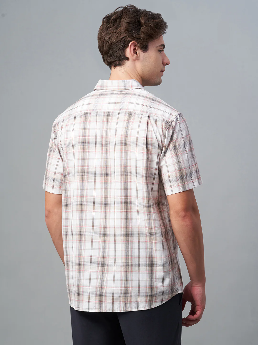 Men's White 100% Cotton Regular Fit Shirt - Image 4