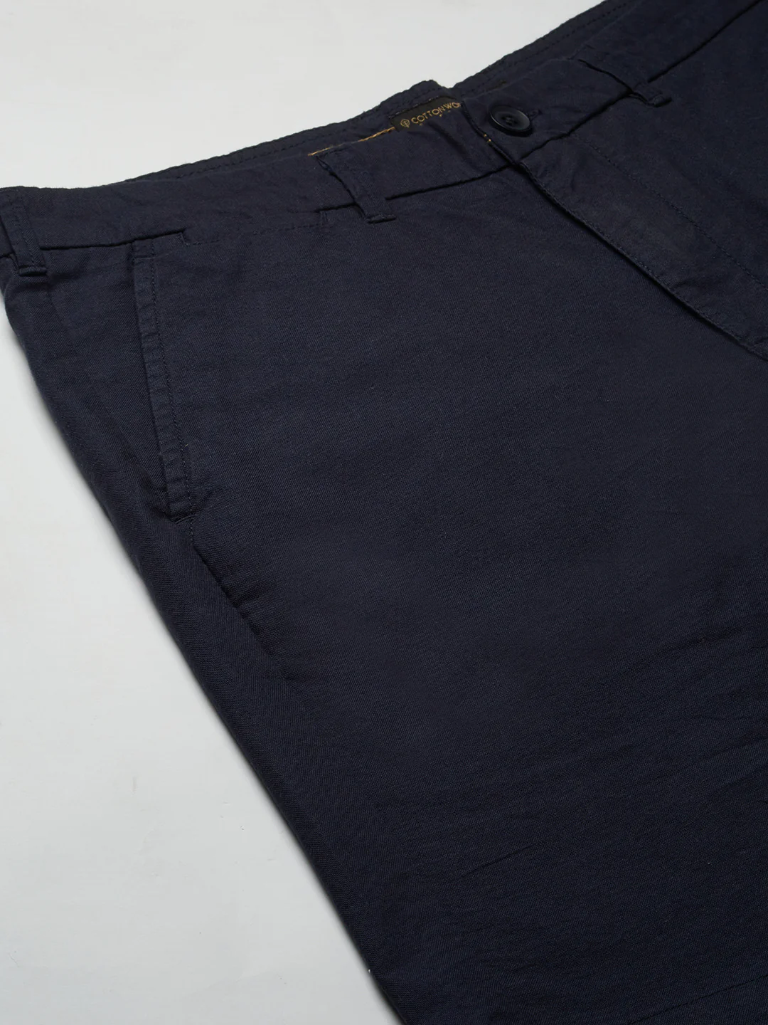 Men's Marine Nav 100% Cotton Regular Fit Shorts - Image 7