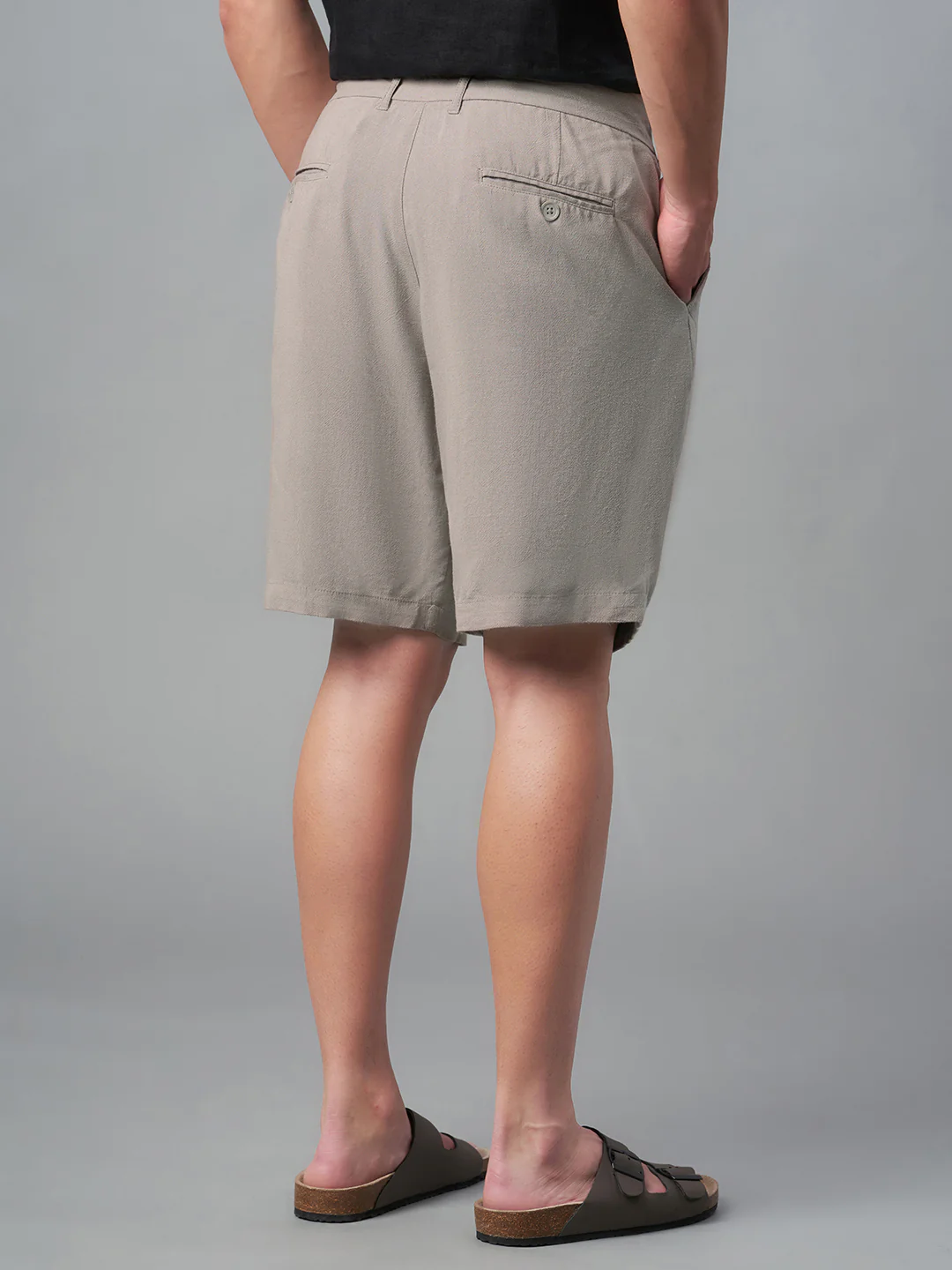 Men's Avenue Linen Viscose Regular Fit Shorts - Image 5