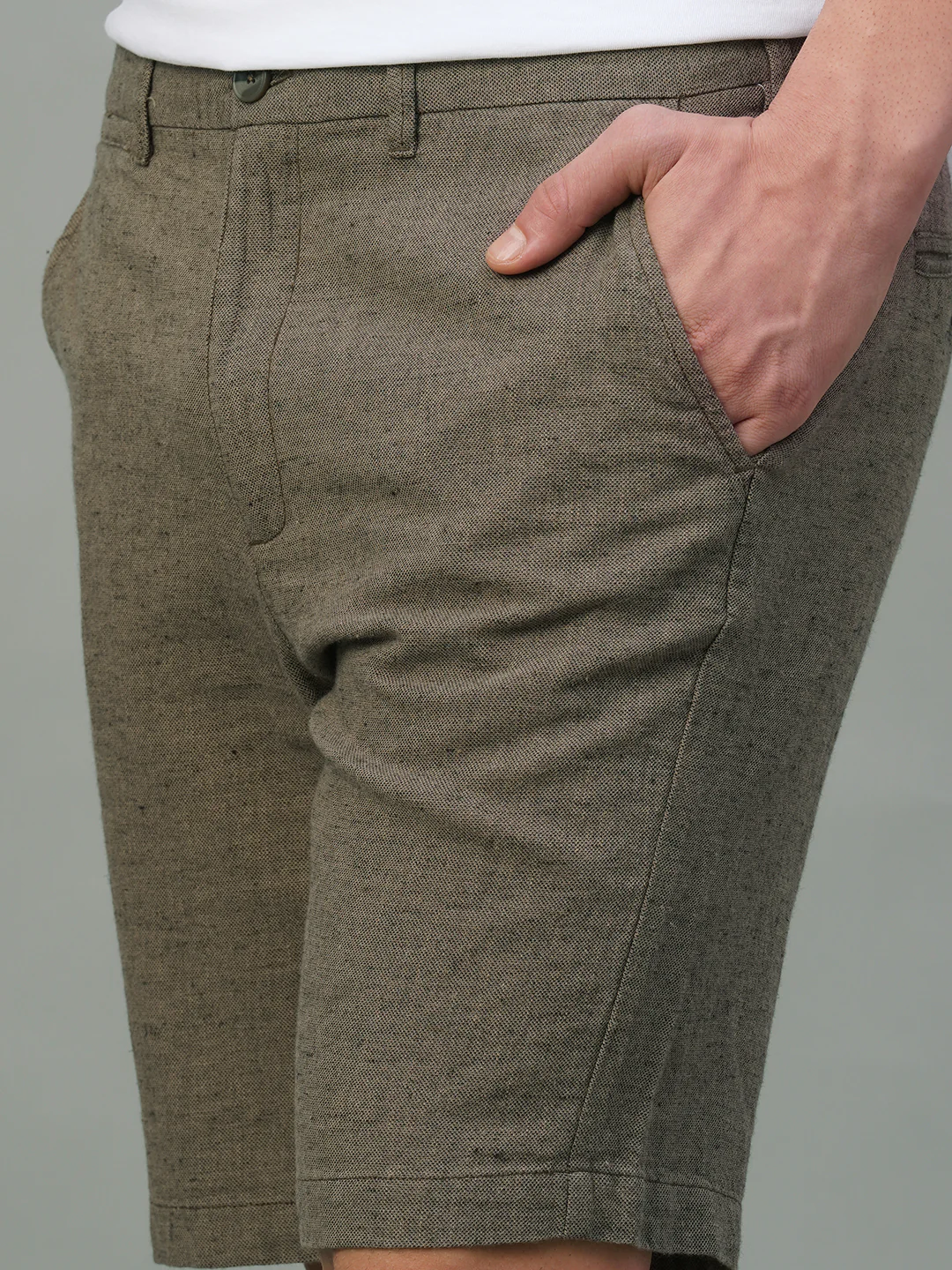 Men's Avenue Cotton Linen Regular Fit Shorts - Image 6