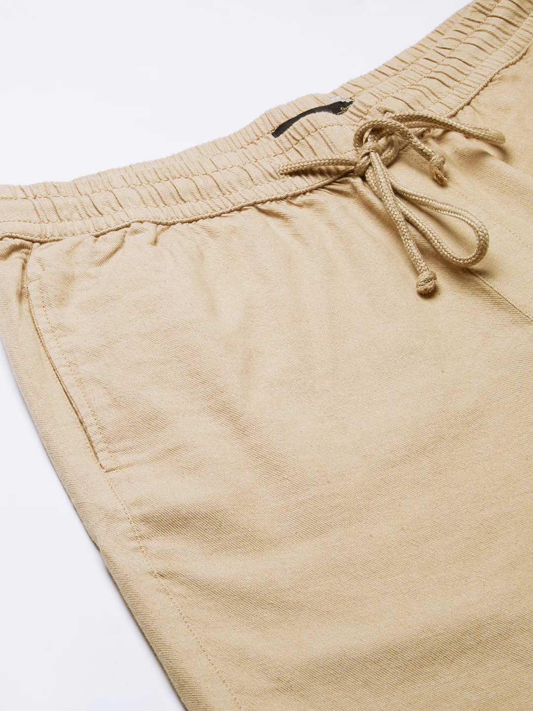 Men's Khaki 100% Cotton Regular Fit Shorts - Image 7