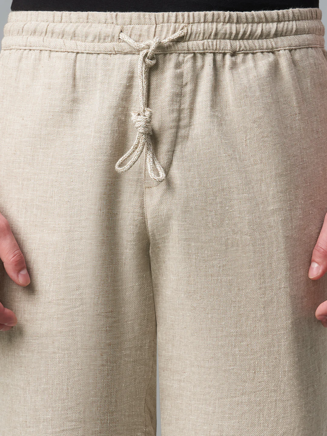 Men's Natural Cotton Linen Regular Fit Shorts - Image 7