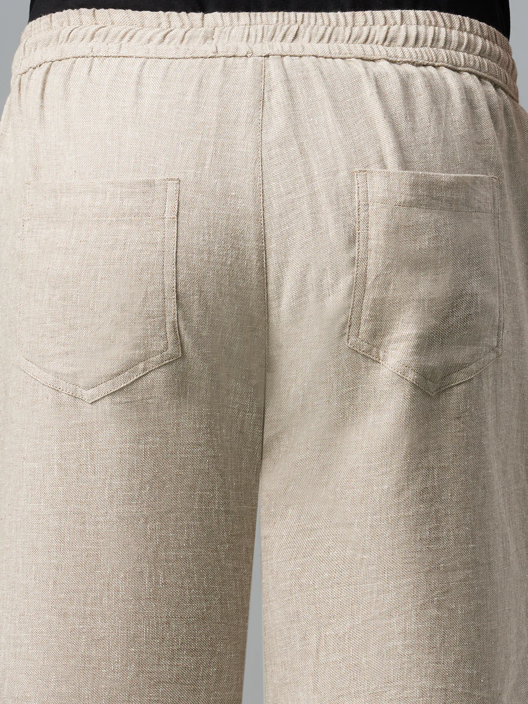 Men's Natural Cotton Linen Regular Fit Shorts - Image 8