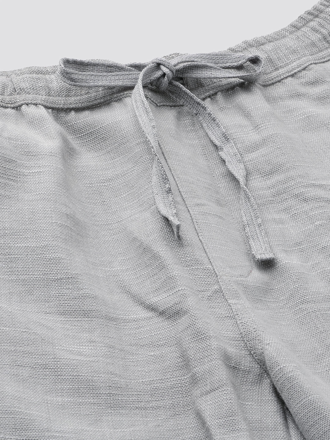 Men's Grey 100% Cotton Regular Fit Shorts - Image 7
