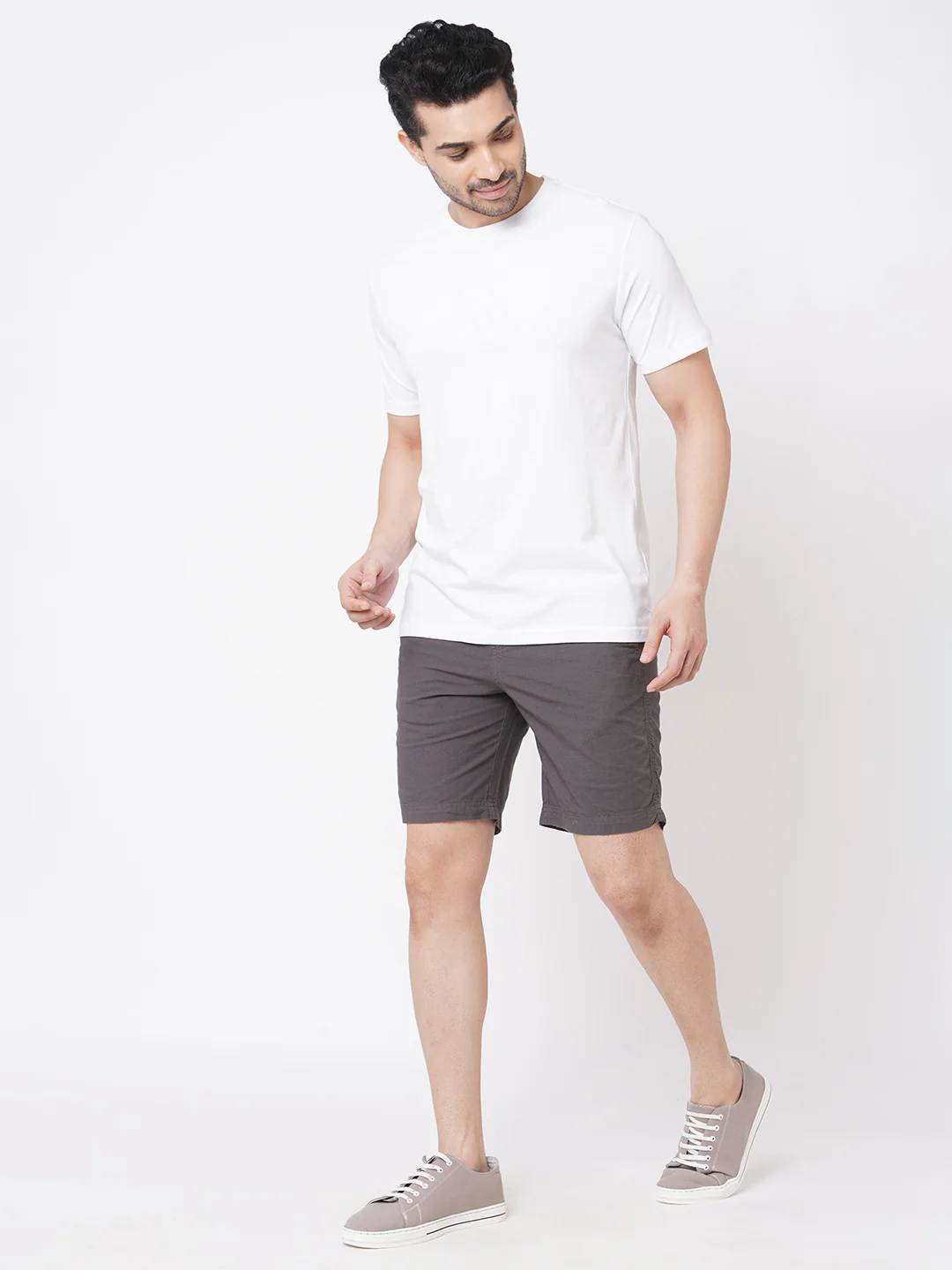 Men's White 100% Cotton Regular Fit Tshirt - Image 5