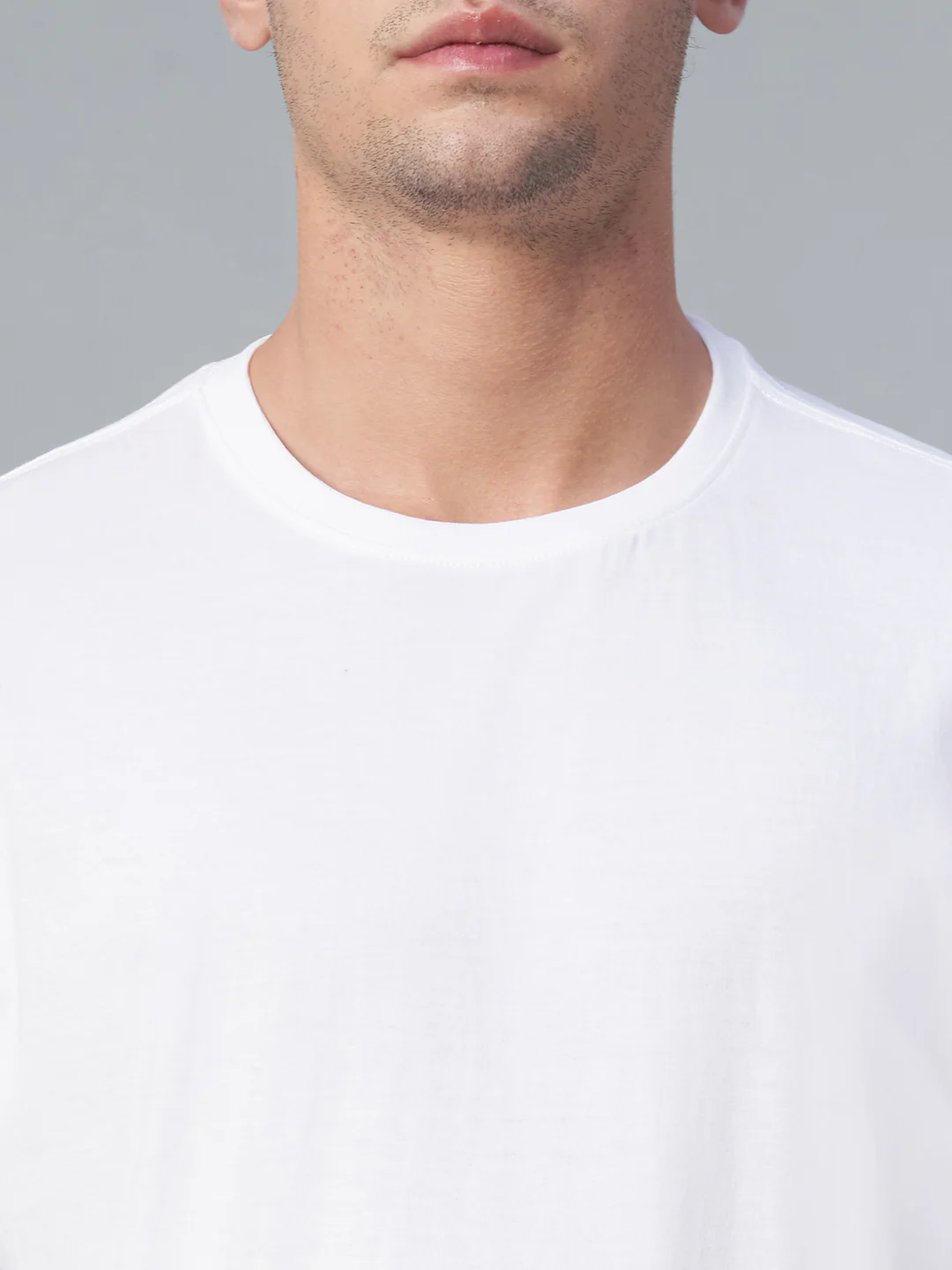 Men's White 100% Cotton Regular Fit Tshirt - Image 6