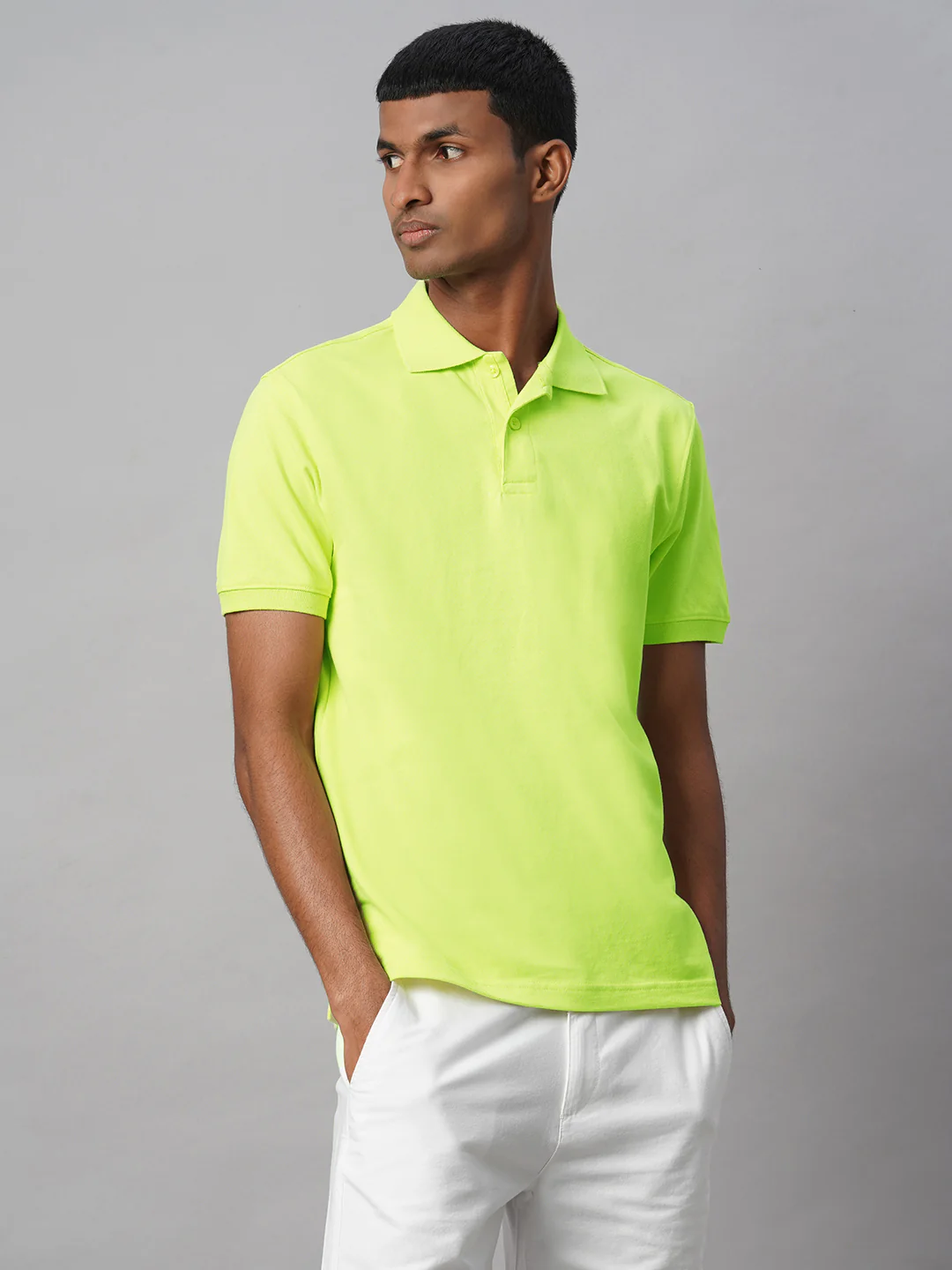 Men's Green 100% Cotton Regular Fit Tshirt - Image 4