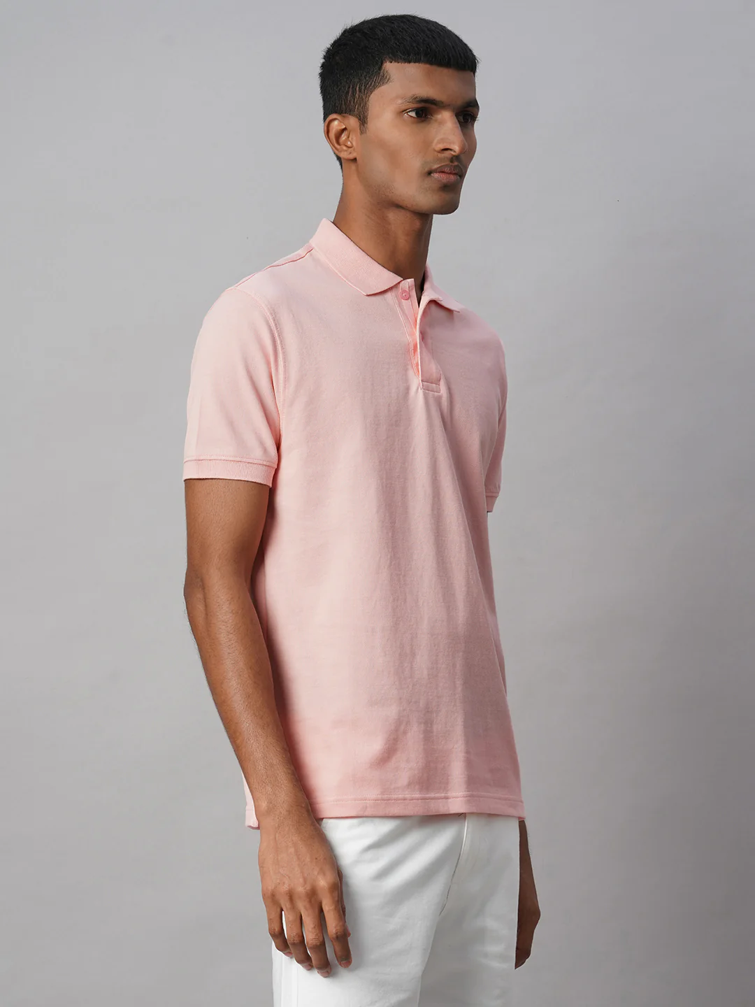 Men's Pink 100% Cotton Regular Fit Tshirt - Image 4