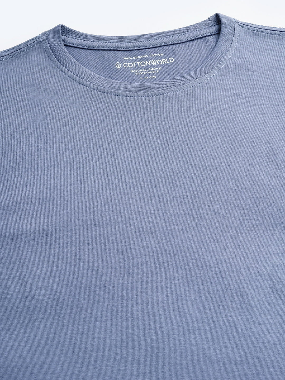Men's Lavender Cotton Bamboo Elastane Regular Fit Tshirt - Image 8