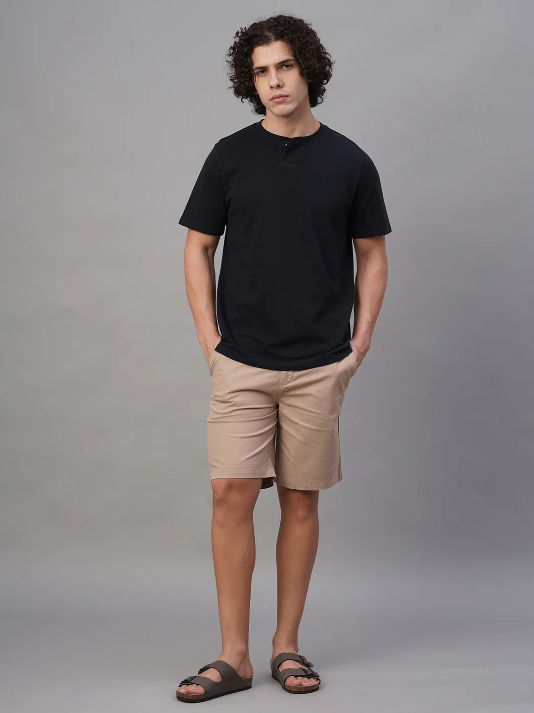 Men's Navy 100% Cotton Regular Fit Tshirt - Image 5
