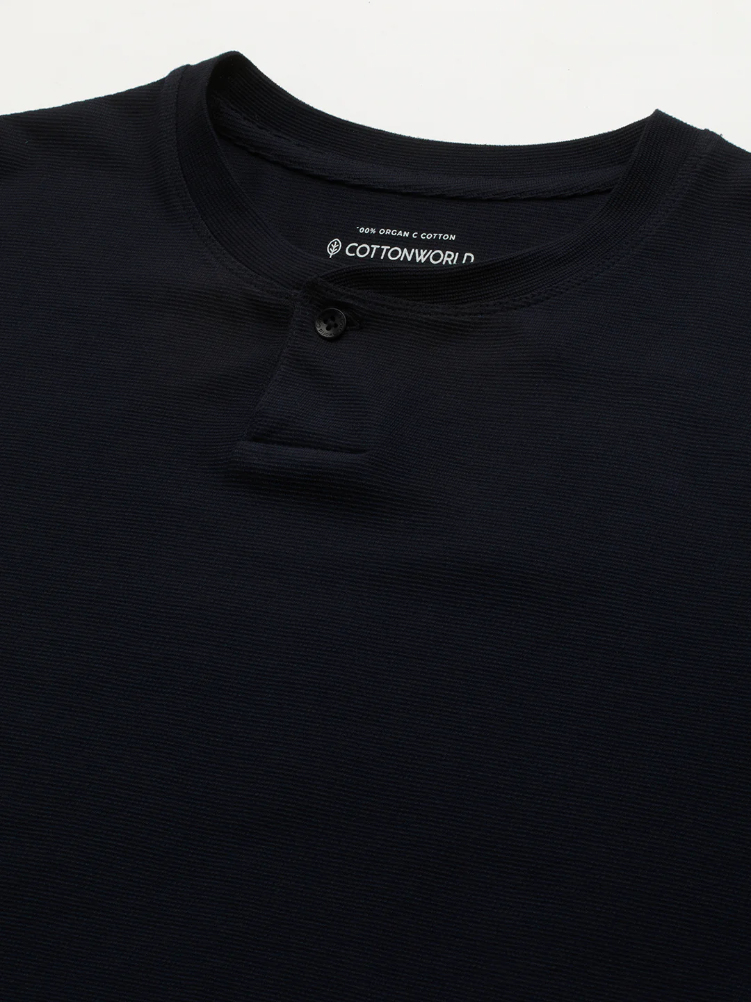 Men's Navy 100% Cotton Regular Fit Tshirt - Image 8