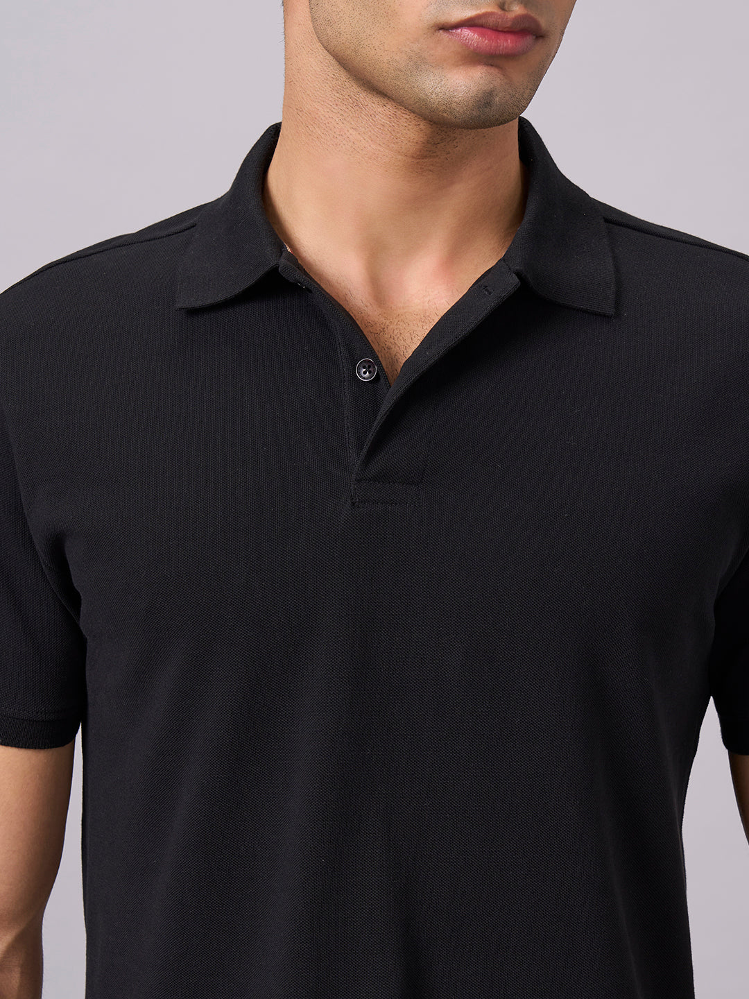 Men's Black 100% Organic Cotton Regular Fit Tshirt - Image 6