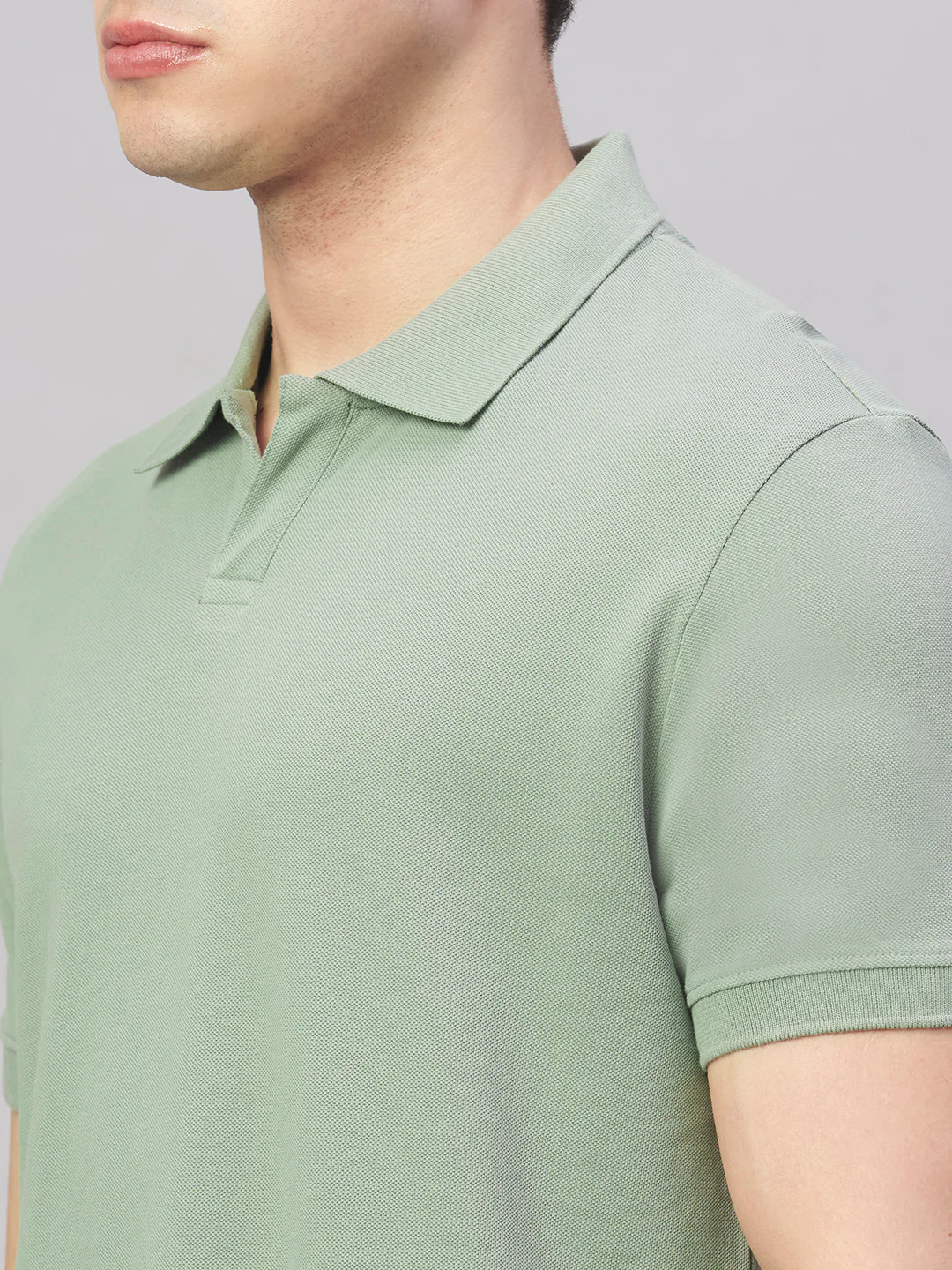 Men's Green 100% Cotton Regular Fit Tshirt - Image 7