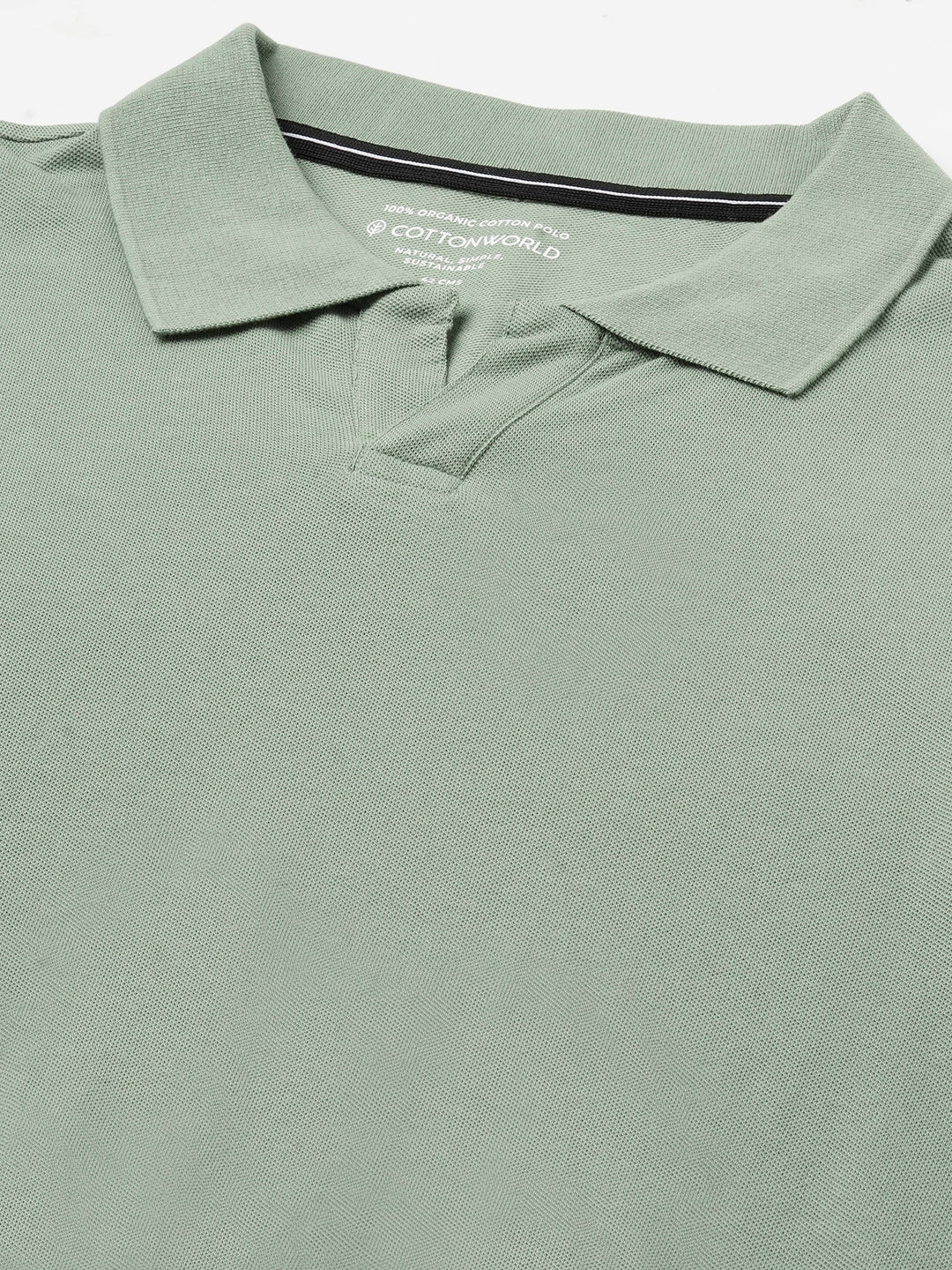 Men's Green 100% Cotton Regular Fit Tshirt - Image 8