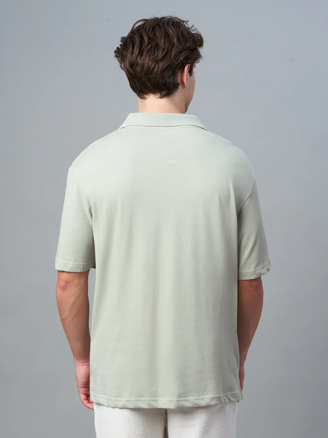 Men's Grey 100% Cotton Relax Fit Tshirt - Image 4