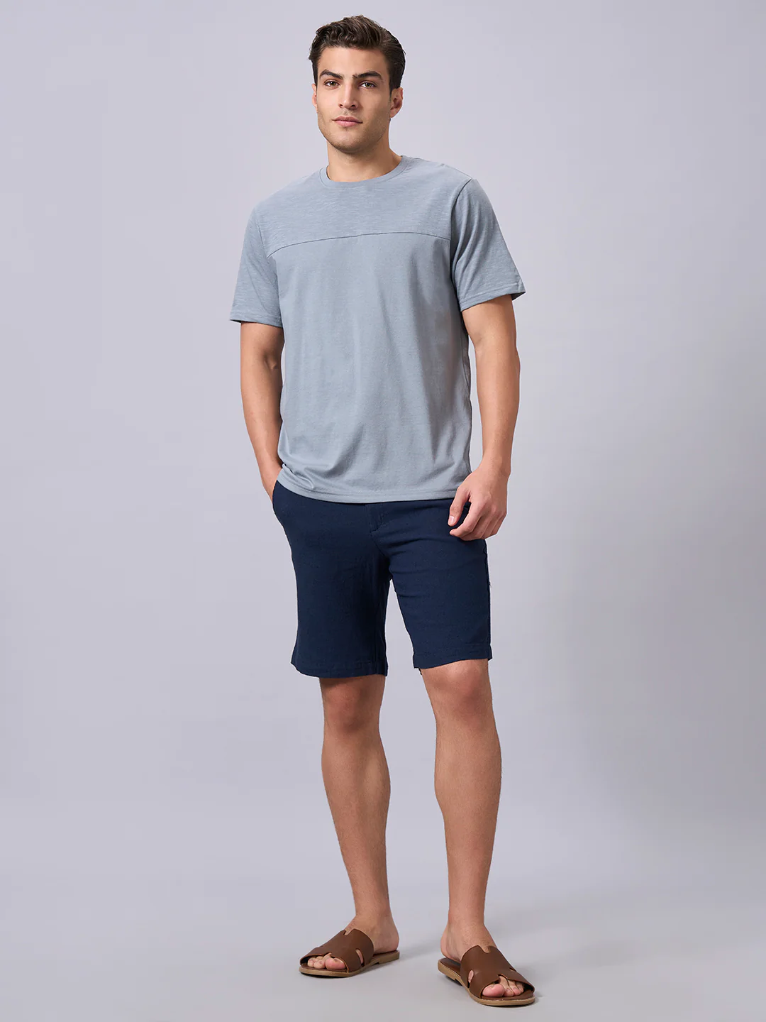 Men's Grey 100% Organic Cotton Regular Fit Tshirt - Image 5