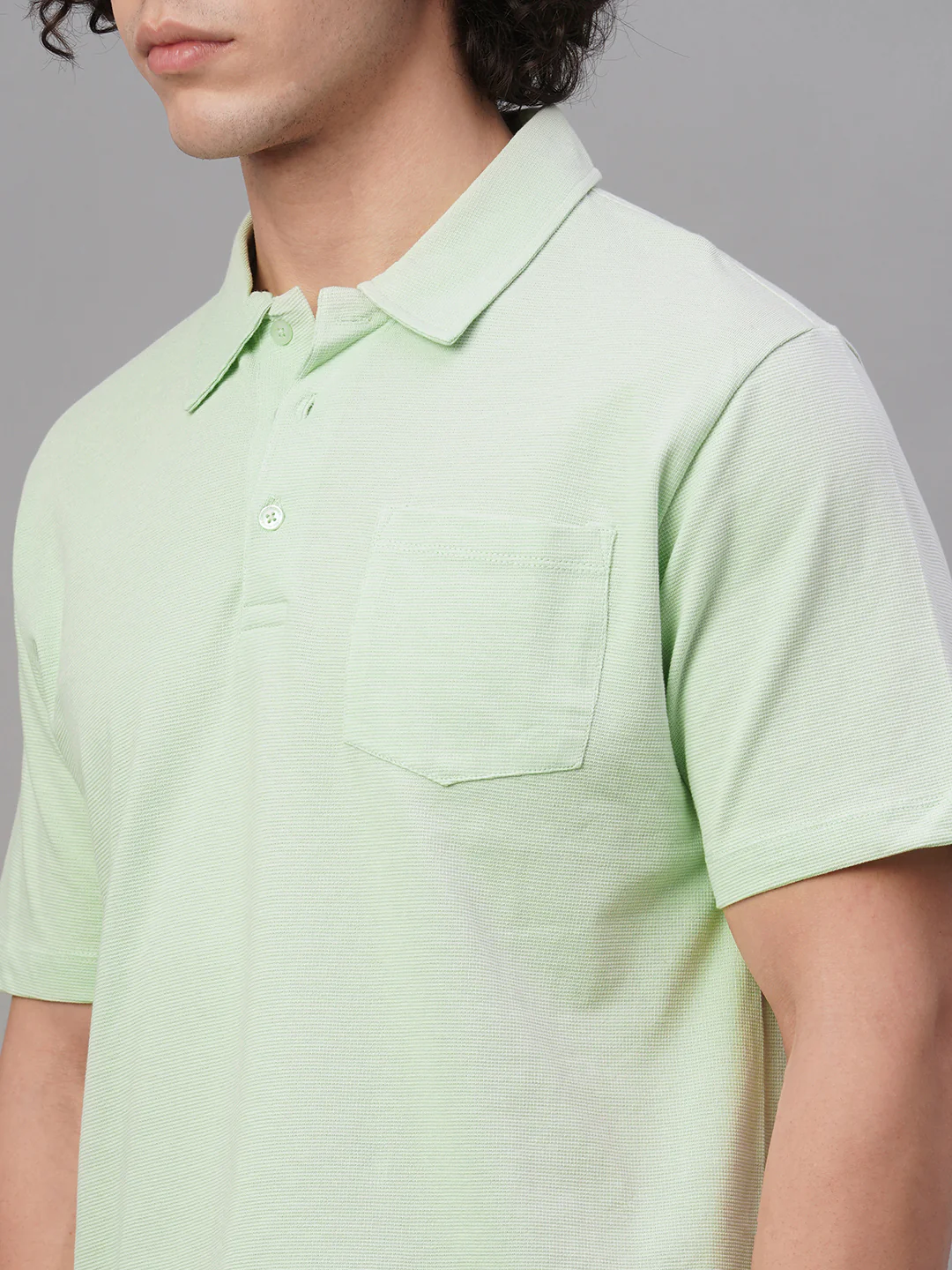 Men's Green 100% Cotton Regular Fit Tshirt - Image 7