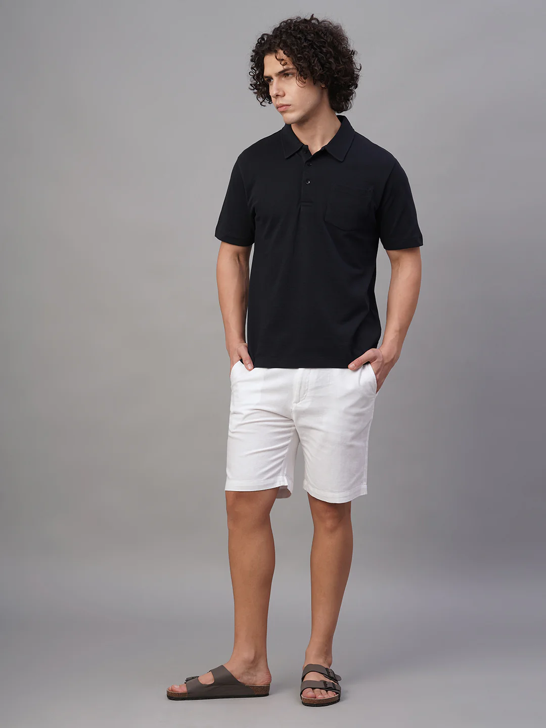 Men's Navy 100% Cotton Regular Fit Tshirt - Image 5